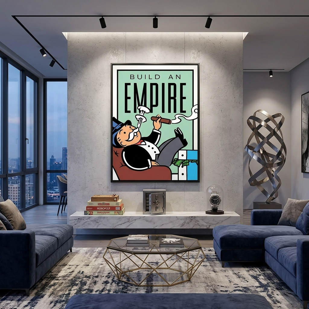 Build your empire Monopoly Canvas Wall Art Print