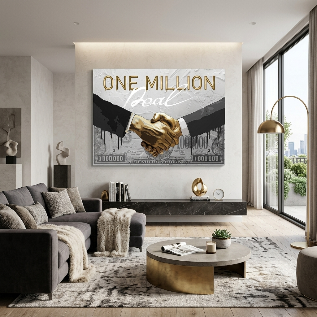 A million-dollar deal Motivational Canvas Wall Art Print