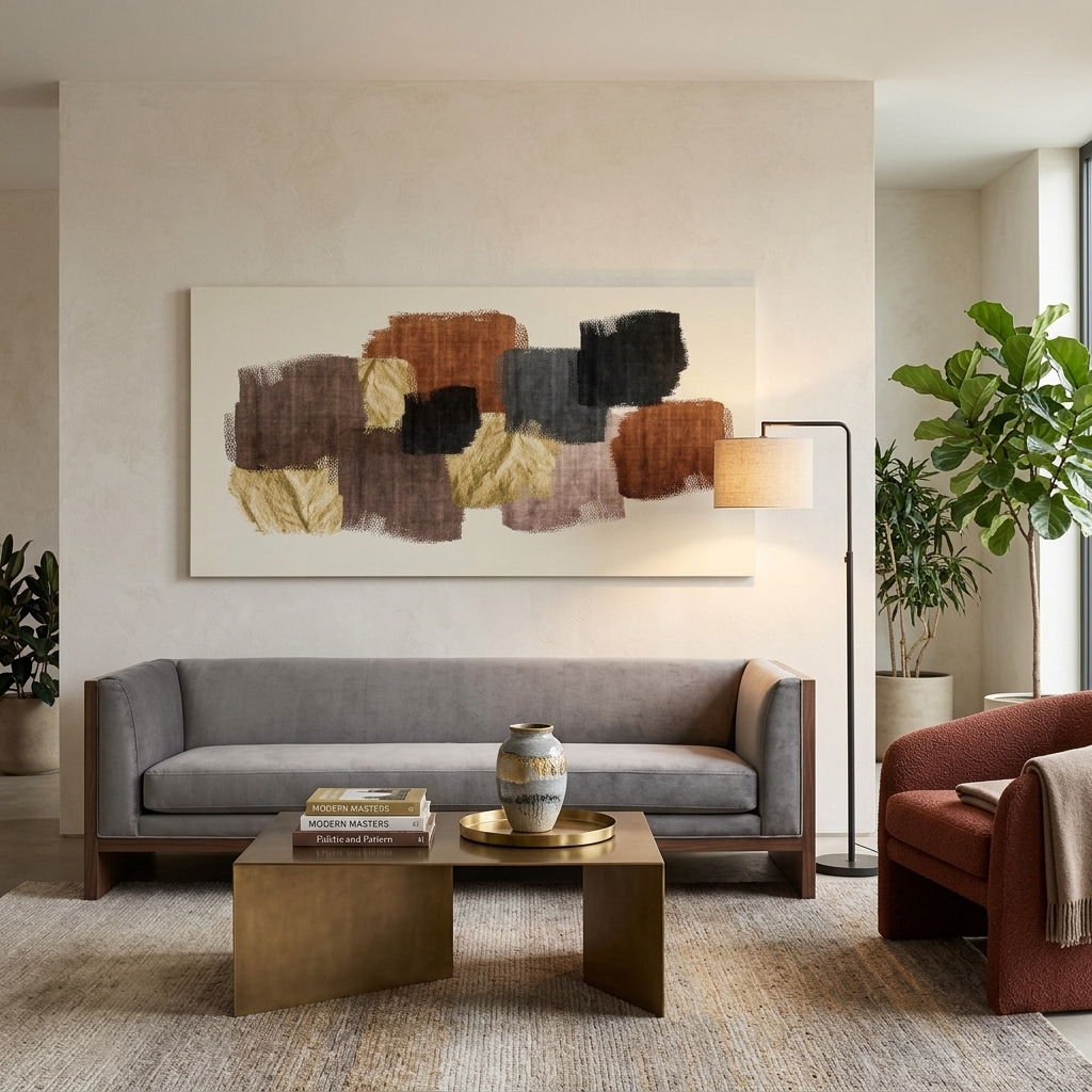 Various stains on a white background Abstraction Canvas Wall Art Print