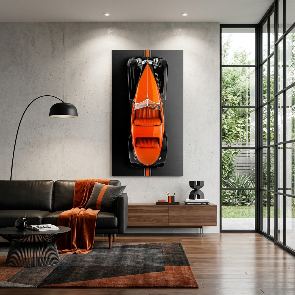 RETRO CARS BACKSIDE Canvas Wall Art