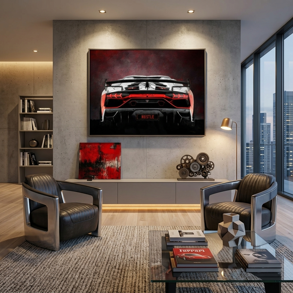 LAMBA HUSTLE BACKSIDE Canvas Wall Art
