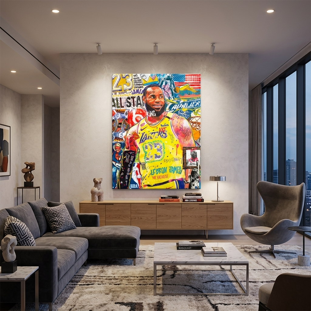 LeBron James: The King Pop Art Canvas Wall Art
