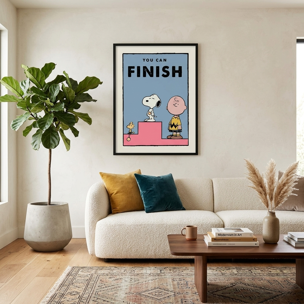 A pedestal with a doggy in first place Motivational Canvas Wall Art Print
