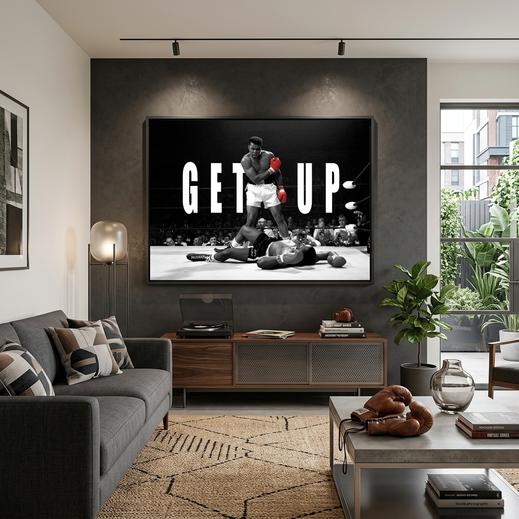 Muhamet Ali is in the ring in dark shades Canvas Wall Art Print