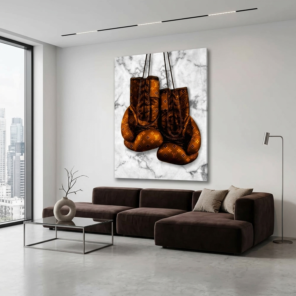 For motivation LV boxing gloves Motivational Canvas Wall Art Print