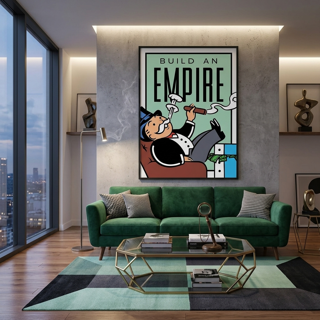 Build your empire Monopoly Canvas Wall Art Print