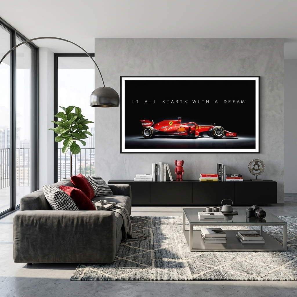 IT ALL STARTS WITH A DREAM F1  Canvas Wall Art