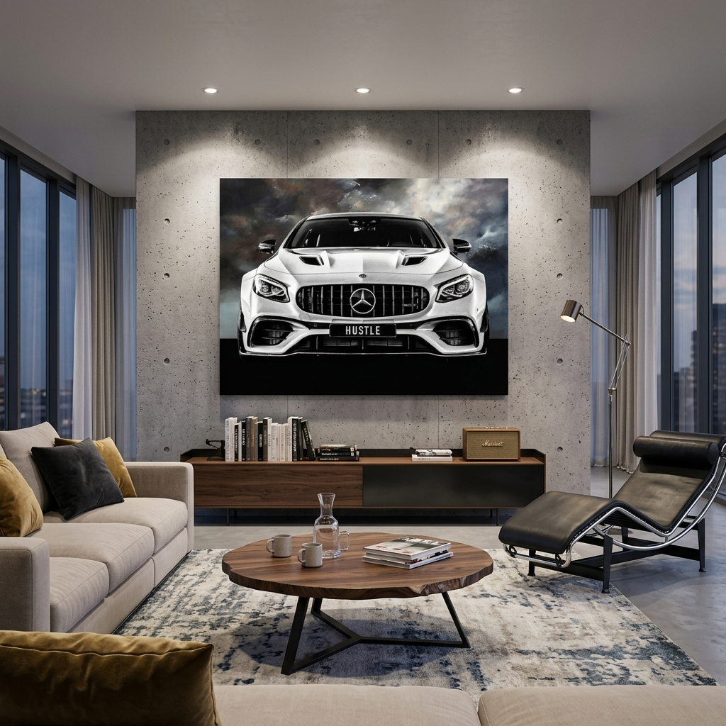 MERSEDES HUSTLE BACKSIDE Canvas Wall Art