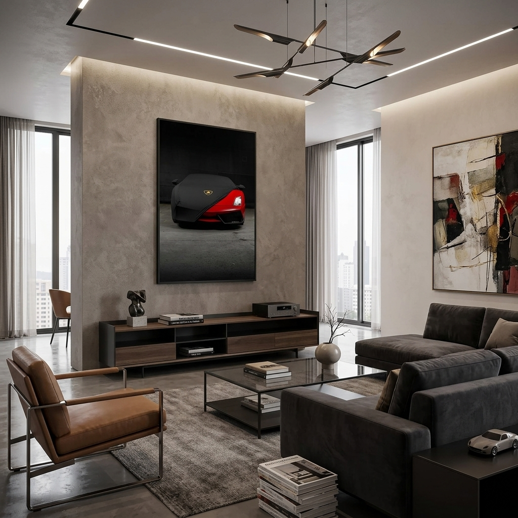 Lamborghini red  Canvas Wall Art Print