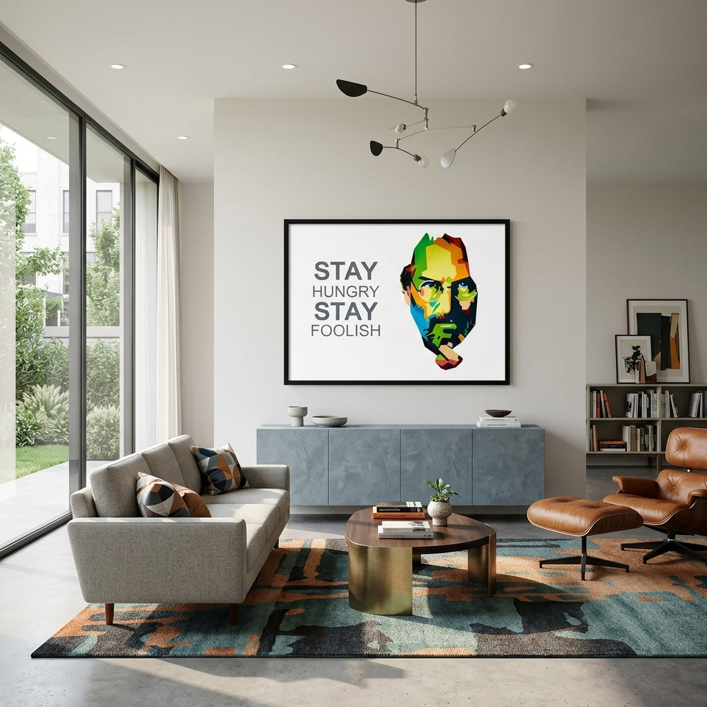 STAY HUNGRY STAY FOOLISH Motivational Canvas Wall Art Print