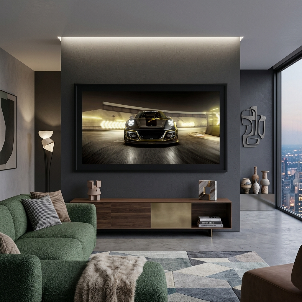 Canvas Wall Art Print Car Porsche 911  Turbo S