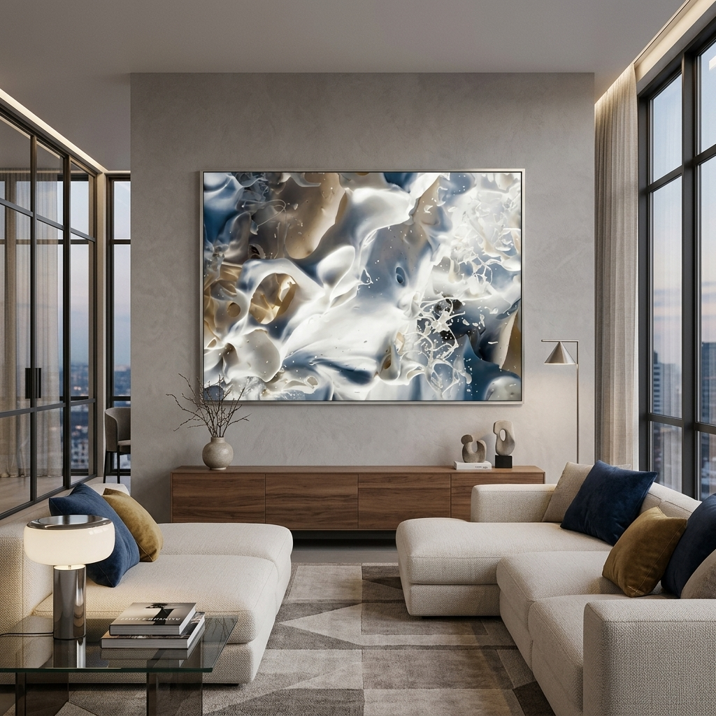 Delicate shades of abstract Abstraction Canvas Wall Art Print