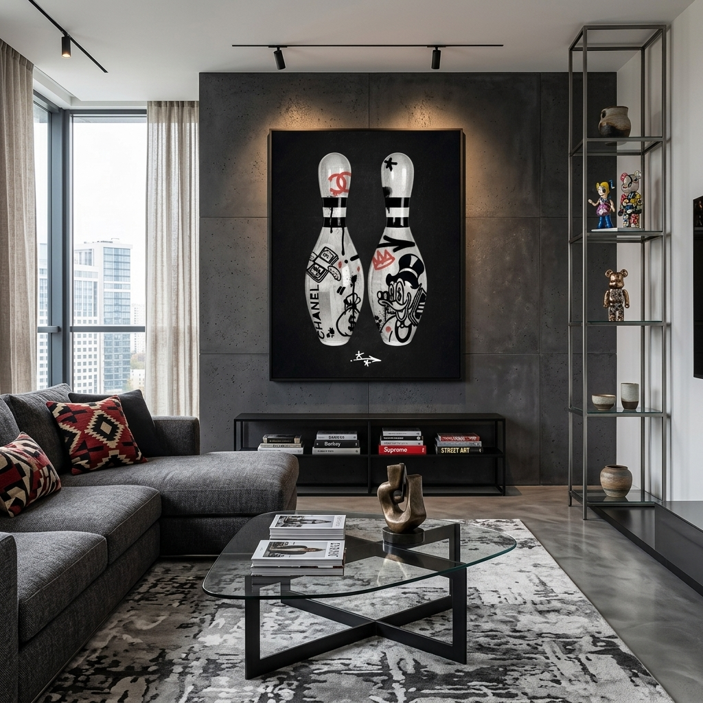 Scrooge bowling Canvas Wall Art Print