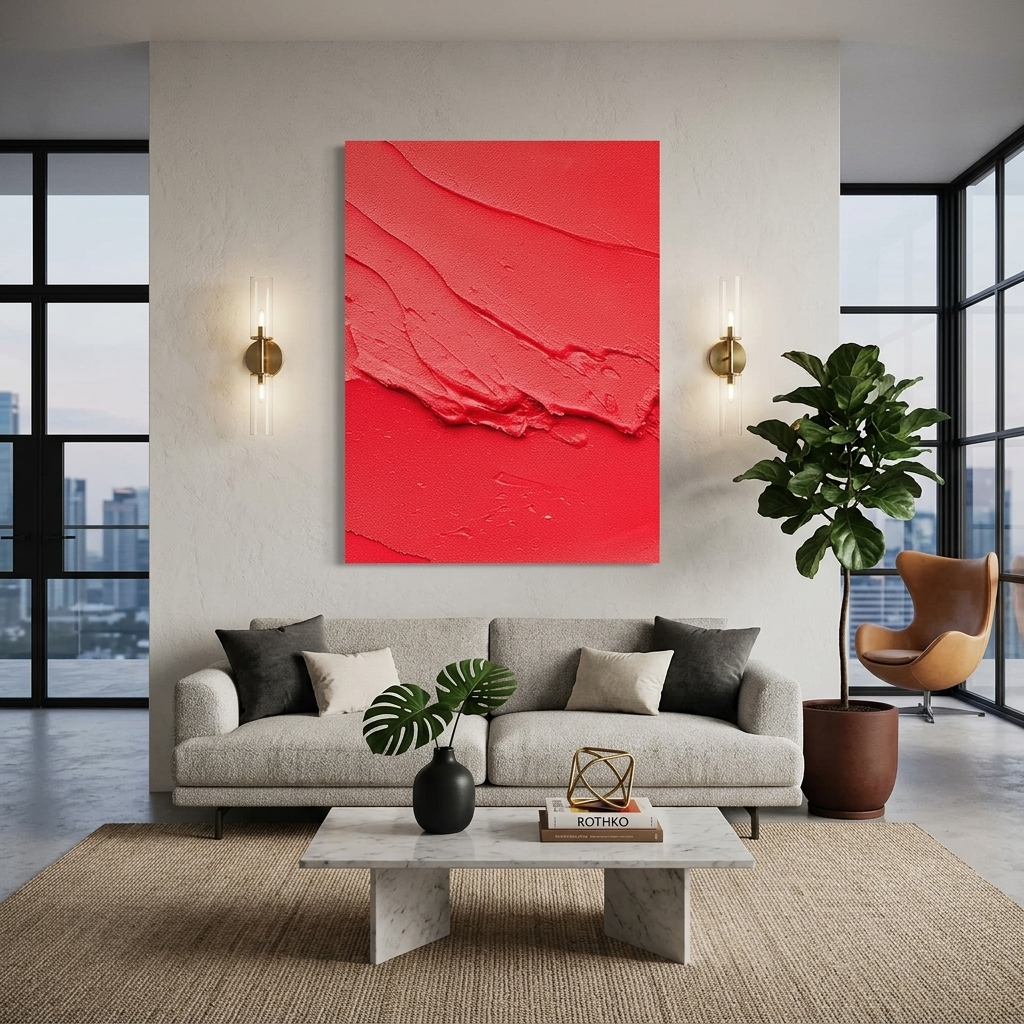 Red paint  Canvas Wall Art Print