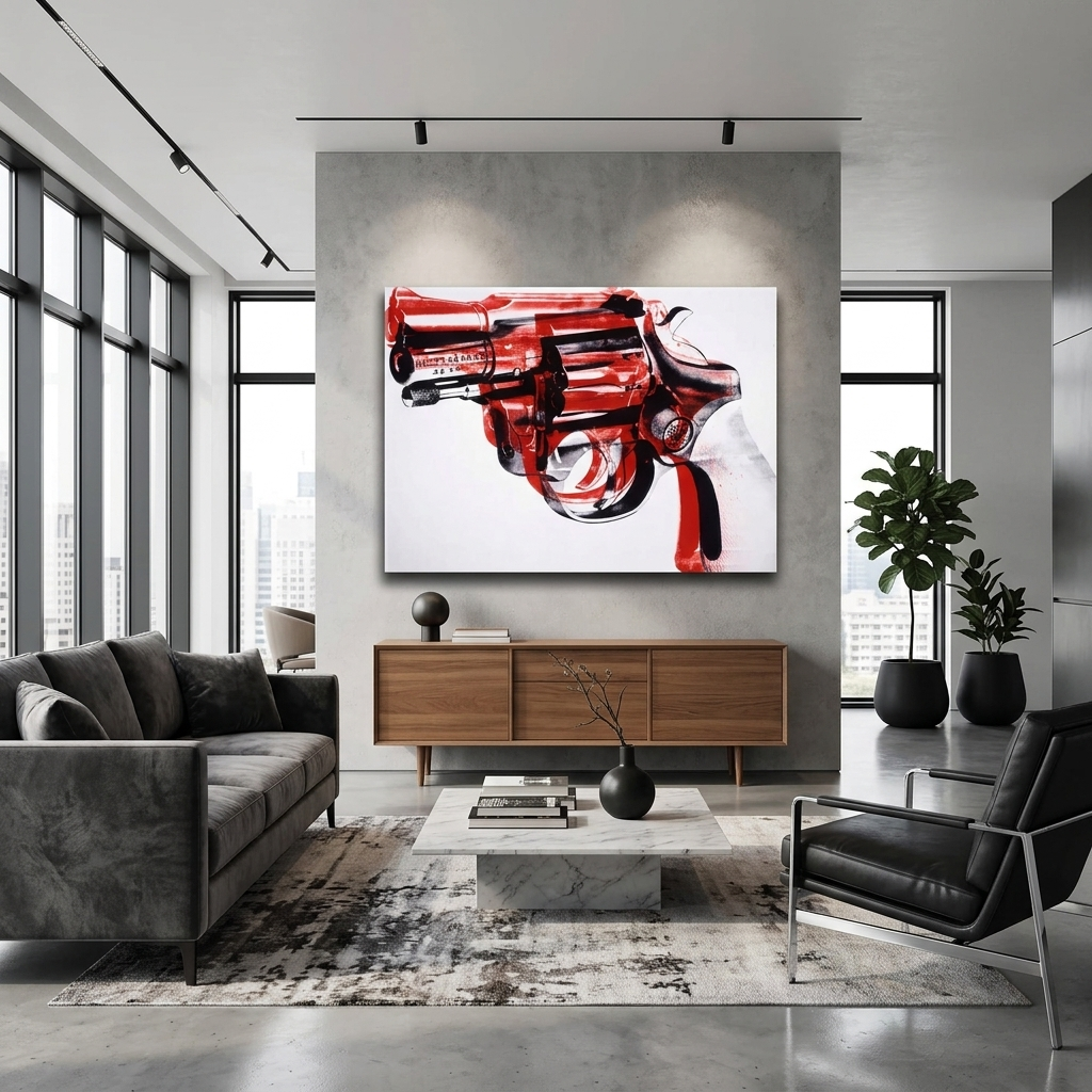 Revolver Reproduction Canvas Wall Art Print