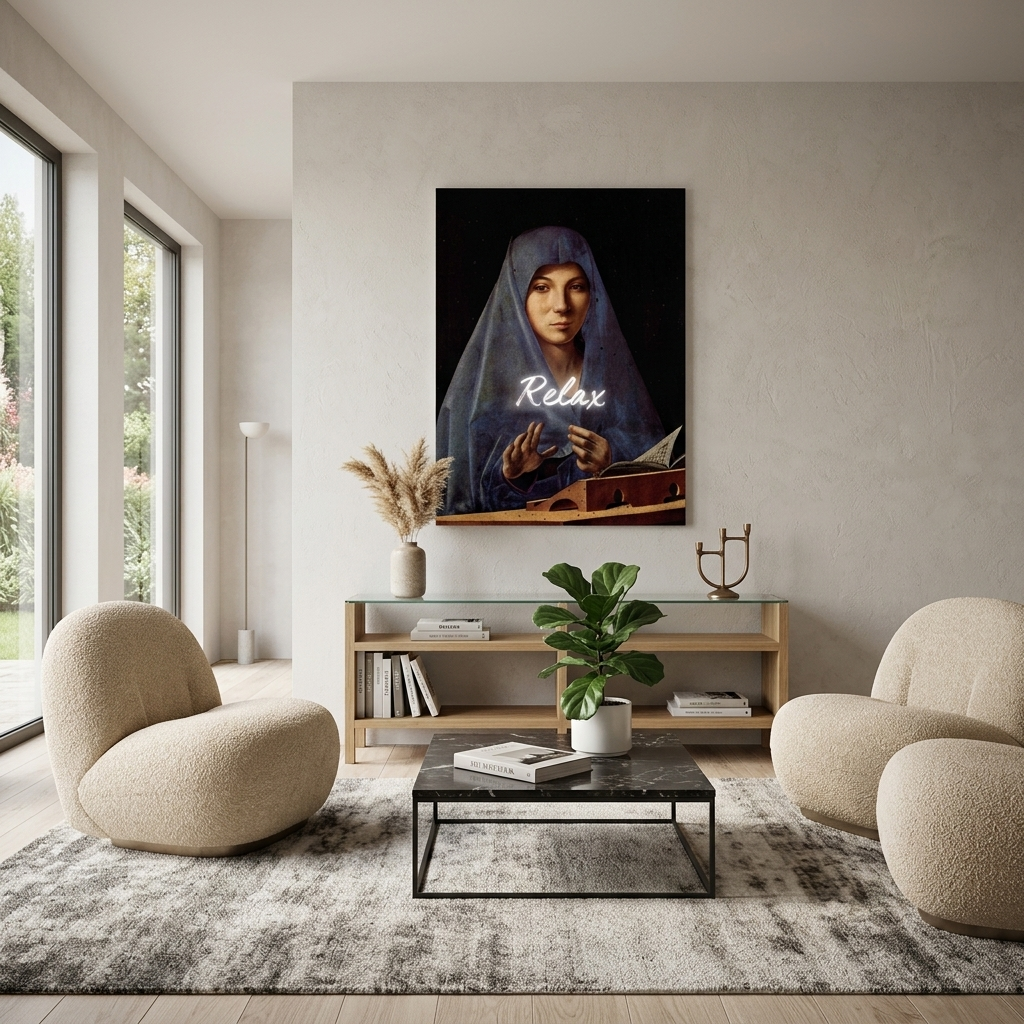 Canvas Wall Art Print The Virgin Annunciate. Relax