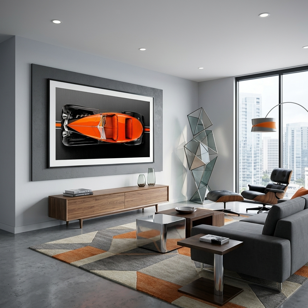 RETRO CARS BACKSIDE Canvas Wall Art