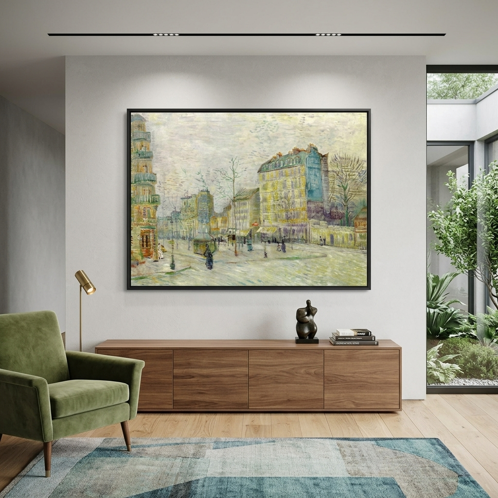 Kishi Boulevard Van Gogh Reproduction Canvas Wall Art Print
