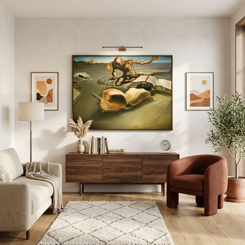 The transformation of a book into a book by Salvador Dali Reproduction Canvas Wall Art Print