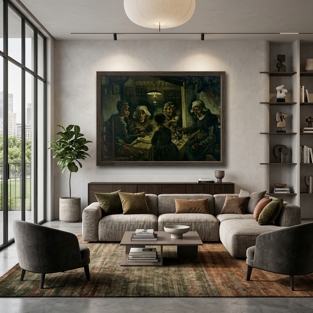 Potato eaters Reproduction Canvas Wall Art Print