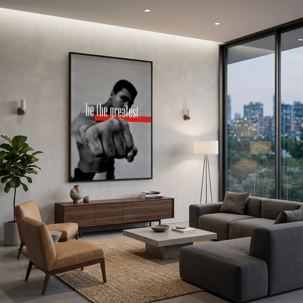 Boxer Muhammad Ali be the best Motivational Canvas Wall Art Print