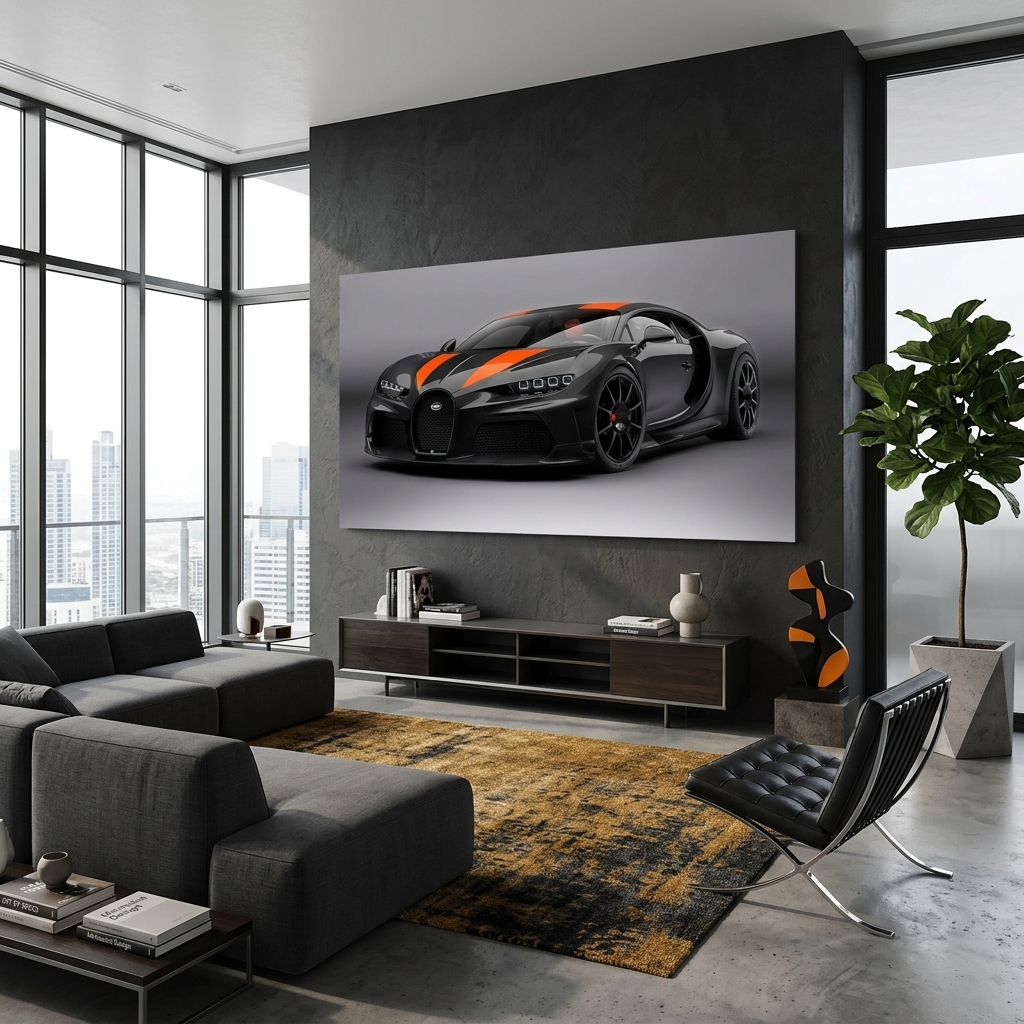 Bugatti Chiron Super Sport Canvas  Wall Art Print