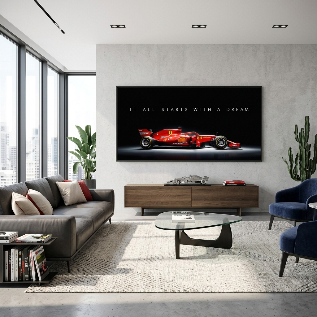 IT ALL STARTS WITH A DREAM F1  Canvas Wall Art