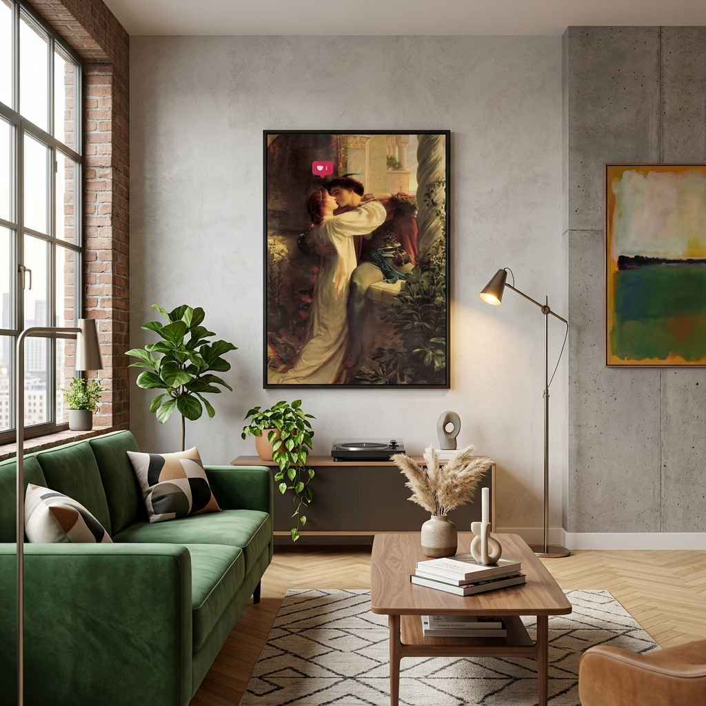 Canvas Wall Art Print Romeo and Juliet with laik