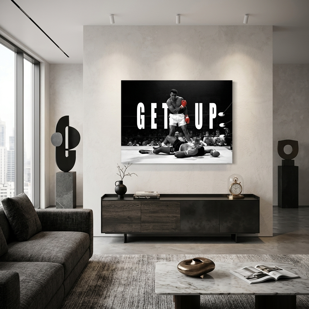 Muhamet Ali is in the ring in dark shades Canvas Wall Art Print
