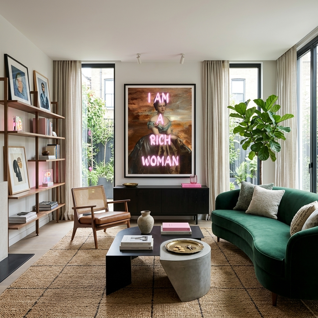 Canvas Wall Art Print I am a rich woman