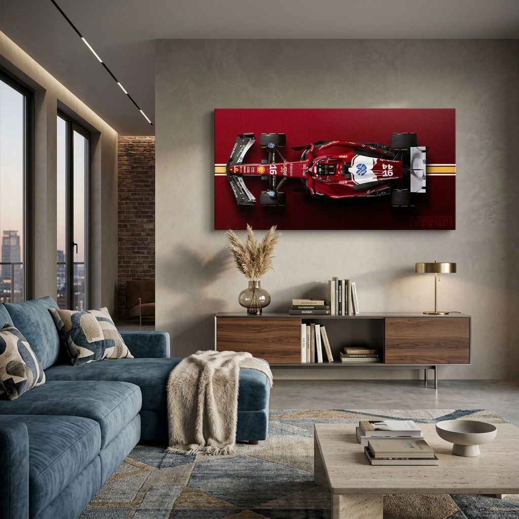 FERRARI F1 BACKSIDE Canvas Wall Art