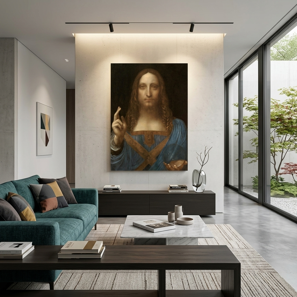 Savior of the World Da Vinci Reproduction Canvas Wall Art Print