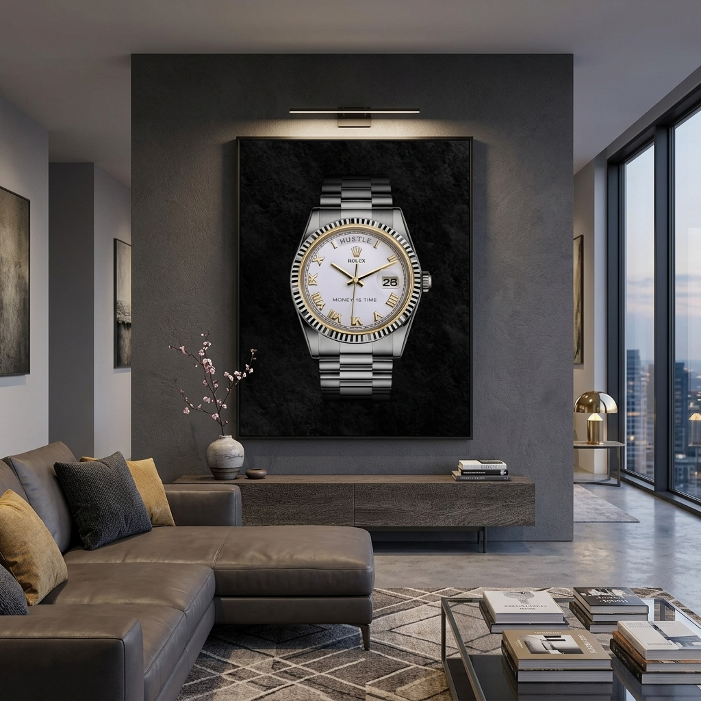 To motivate Rolex Motivational Canvas Wall Art Print