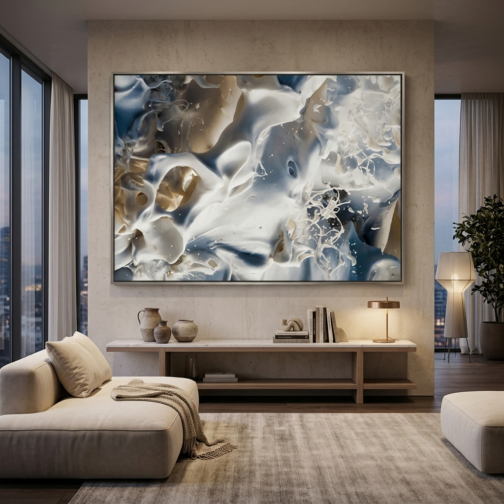 Delicate shades of abstract Abstraction Canvas Wall Art Print