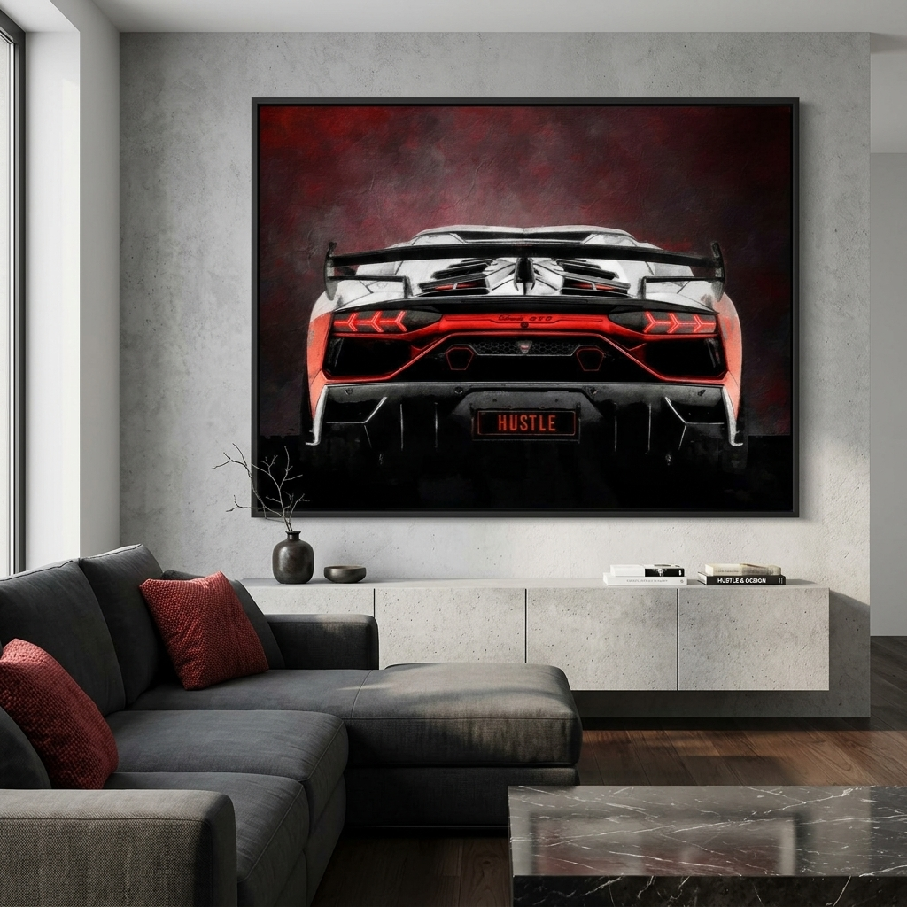 LAMBA HUSTLE BACKSIDE Canvas Wall Art