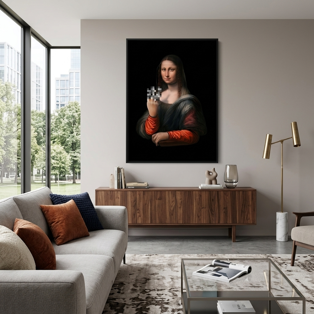 Canvas Wall Art Print Mona Lisa shows