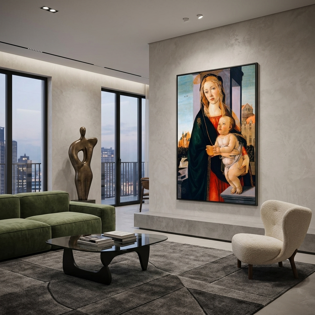 Madonna and Child Reproduction Canvas Wall Art Print