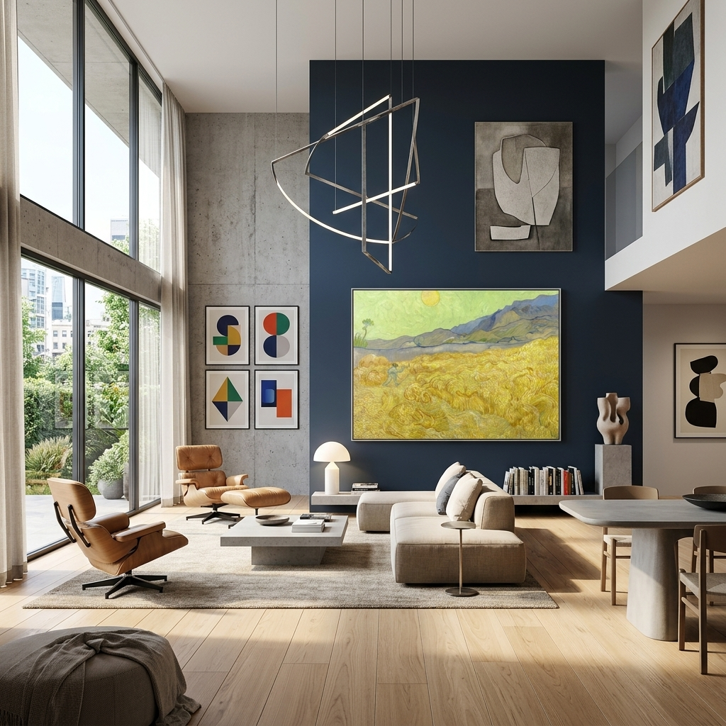 The Wheat Field and the Reaper Vincent van Gogh Reproduction Canvas Wall Art Print