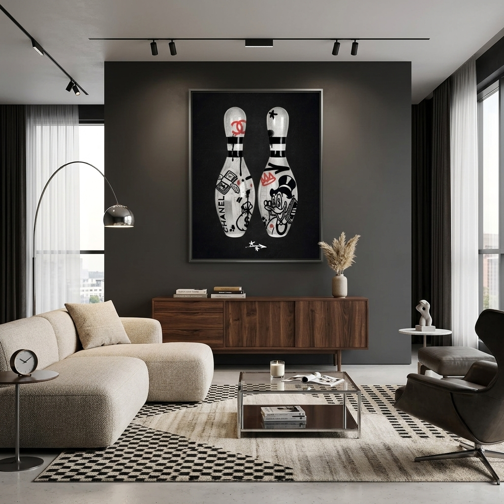 Scrooge bowling Canvas Wall Art Print