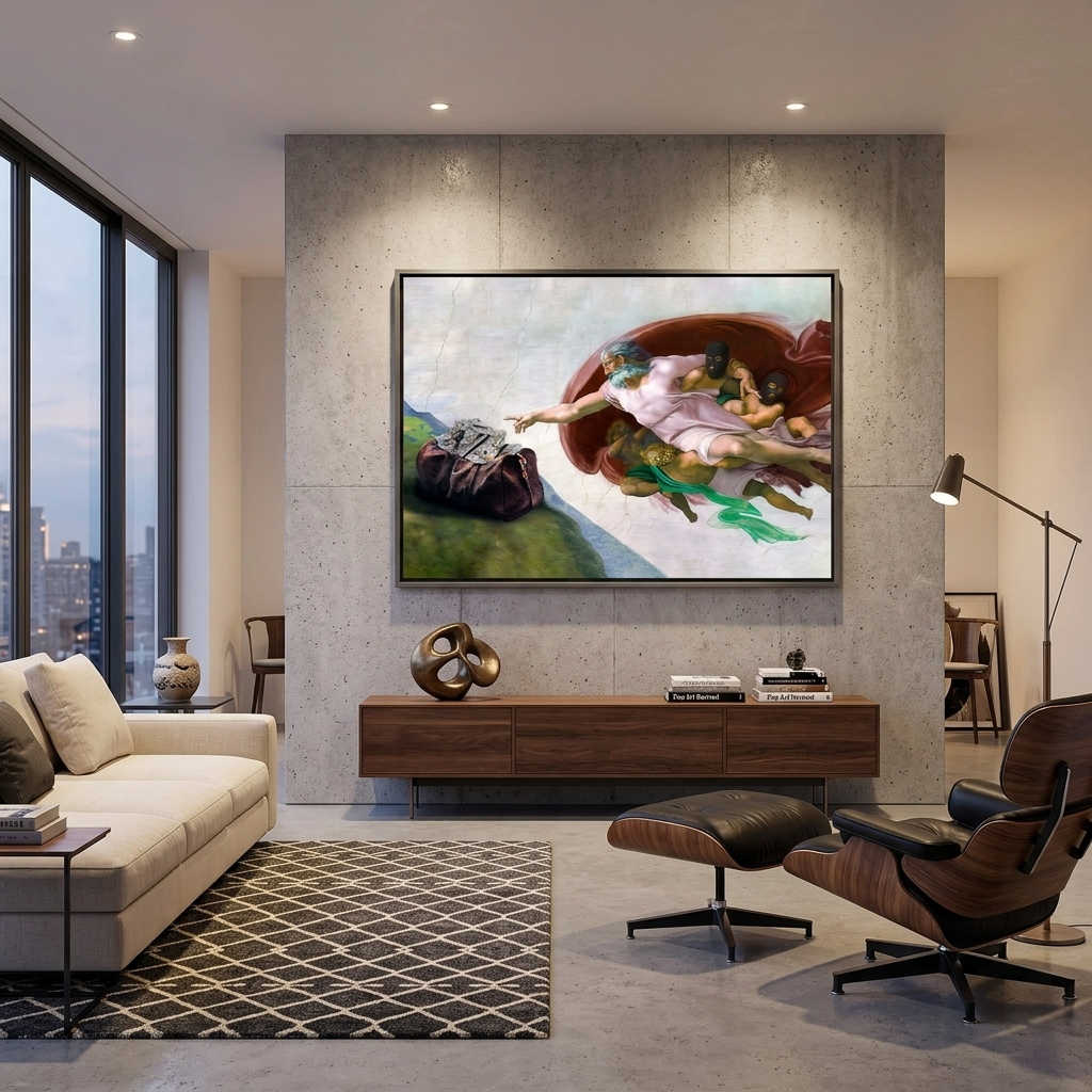 The creation of money Inspirational Canvas Wall Art Print