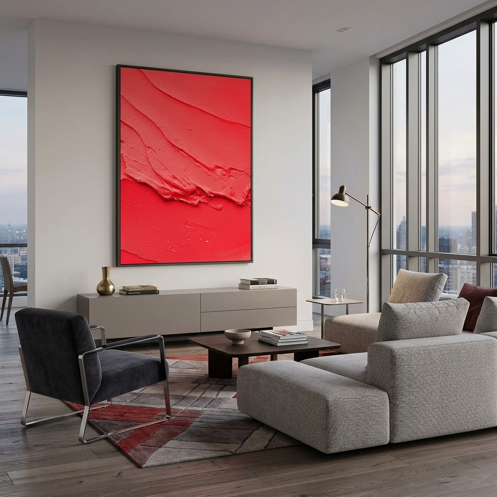 Red paint  Canvas Wall Art Print