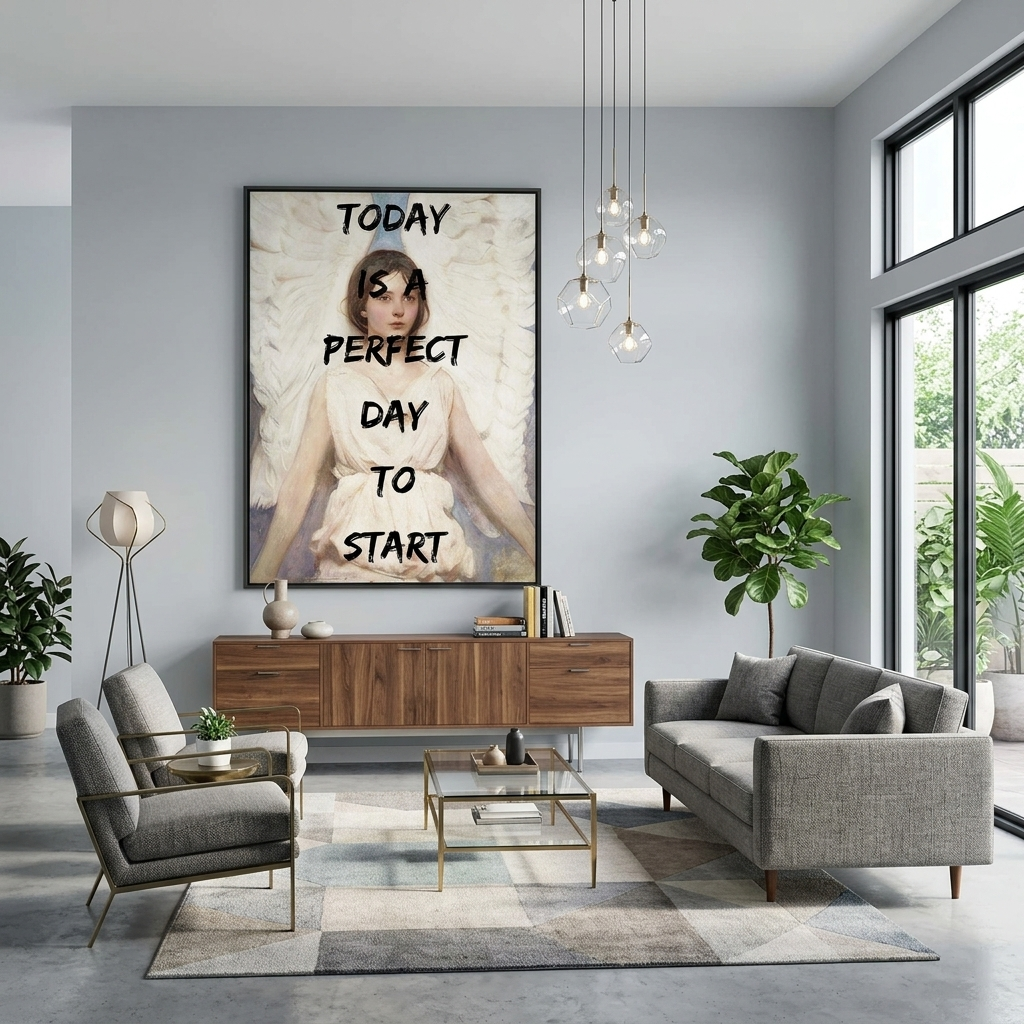 Canvas Wall Art Print Angel. Today is the perfect day to start
