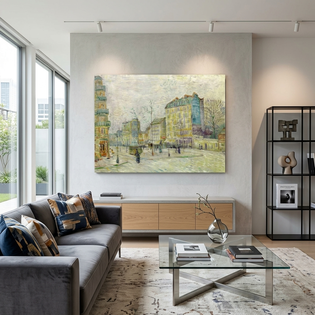 Kishi Boulevard Van Gogh Reproduction Canvas Wall Art Print