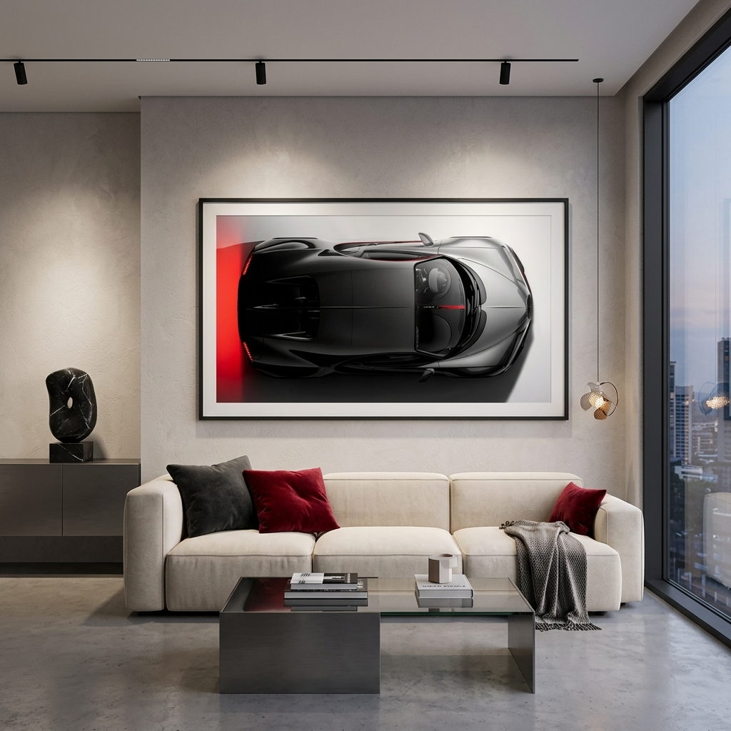 Bugatti Chiron Canvas  Wall Art Print
