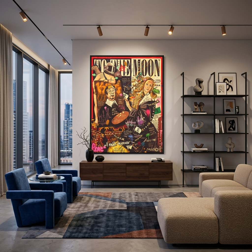 Satoshi Nakamoto Bitcoin Graffiti Magazine Inspirational Canvas Wall Art Print