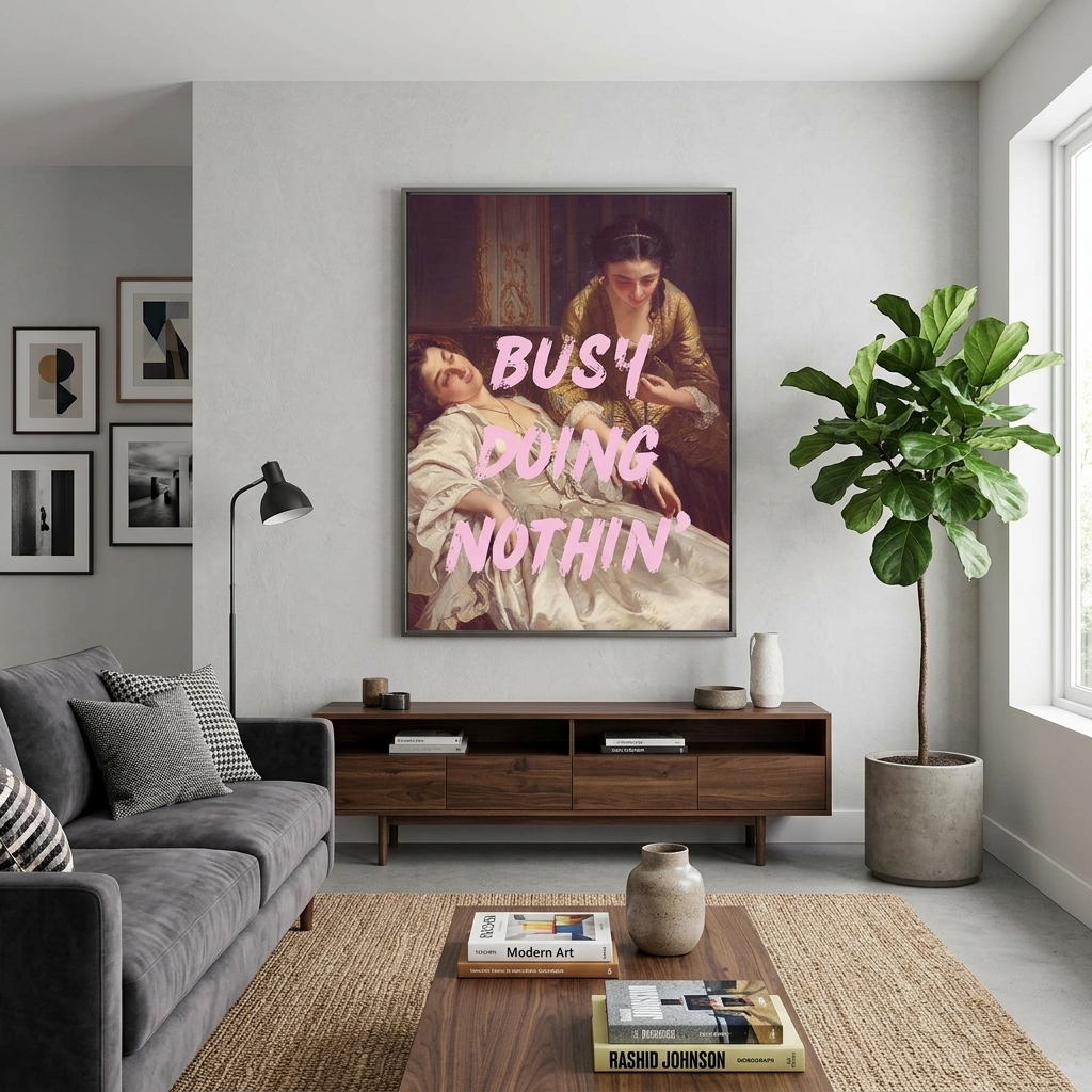 Canvas Wall Art Print Busy doing nothing