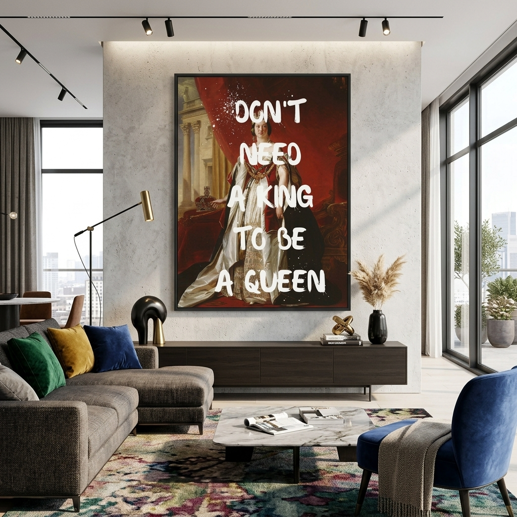 Canvas Wall Art Print don't need a king to be a queen