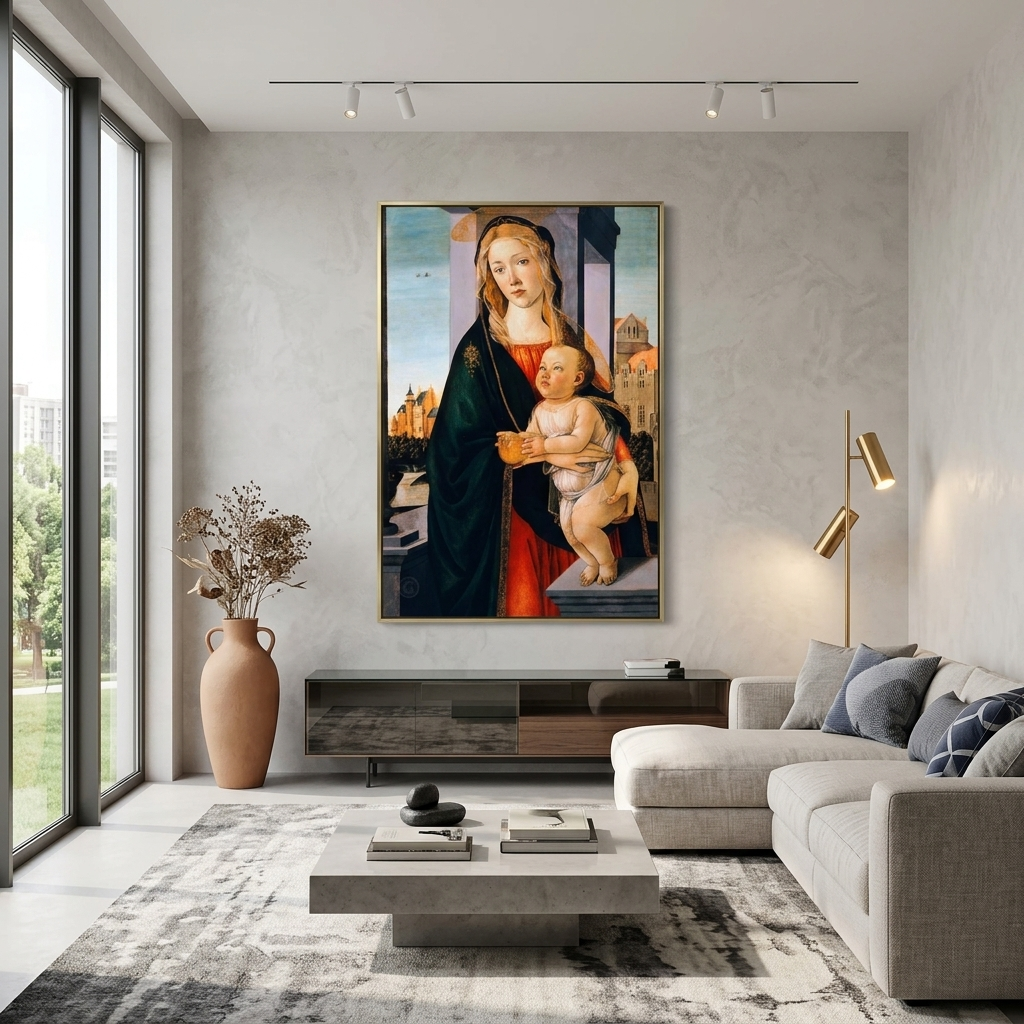 Madonna and Child Reproduction Canvas Wall Art Print