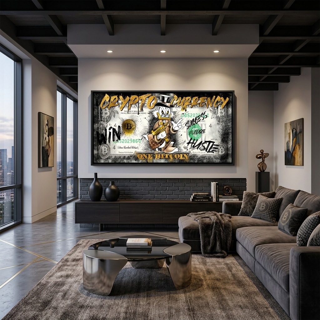 Luxury Money Art Canvas — Scrooge McDuck Crypto