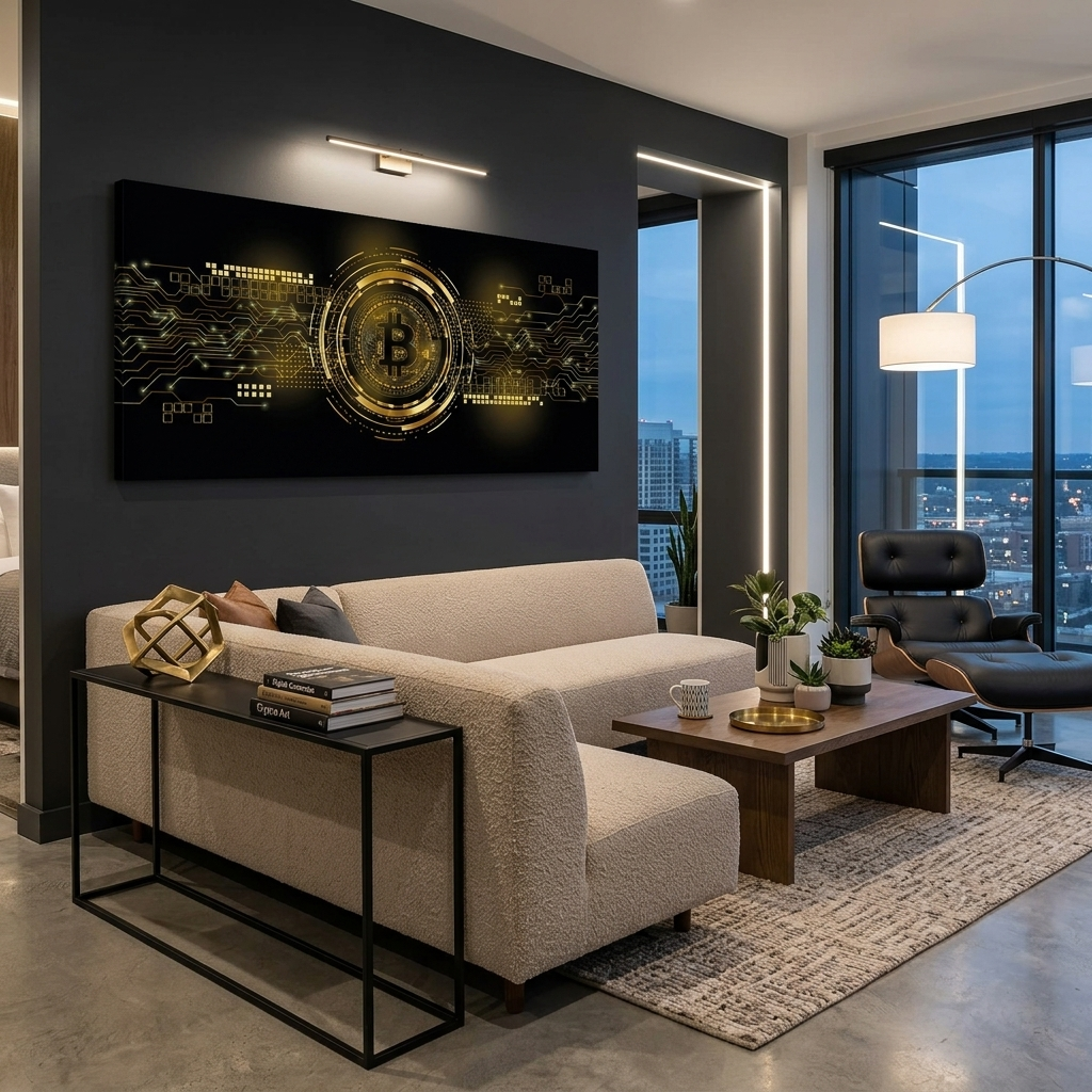 Bitcoin Inspirational Canvas Wall Art Print